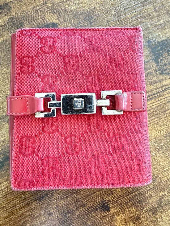 Gucci Handbags - Authentic Vintage Gucci Red GG Monogram Wallet Made in Italy + COA